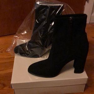 Marc Fisher Booties-MFJONES in Black Suede